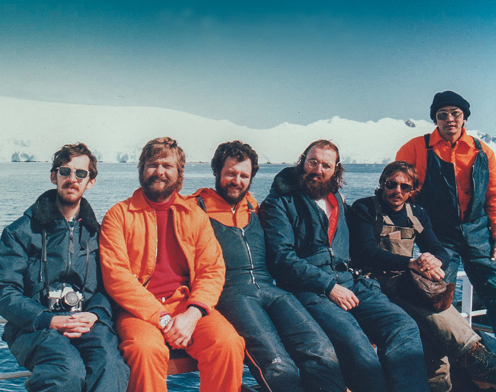 Equipe brasileira na Antártida em 1983